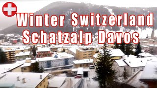 Schatzalp Davos Switzerland in Winter with funicular to the top 🇨🇭