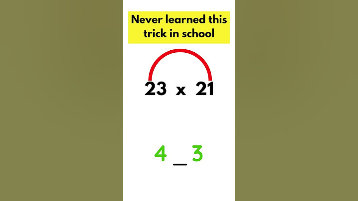 Fast Multiplication Tricks 2 Digit Numbers