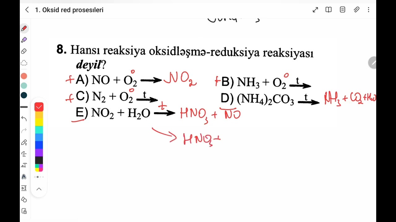 Toplu Oksidləşmə reduksiya prosesləri