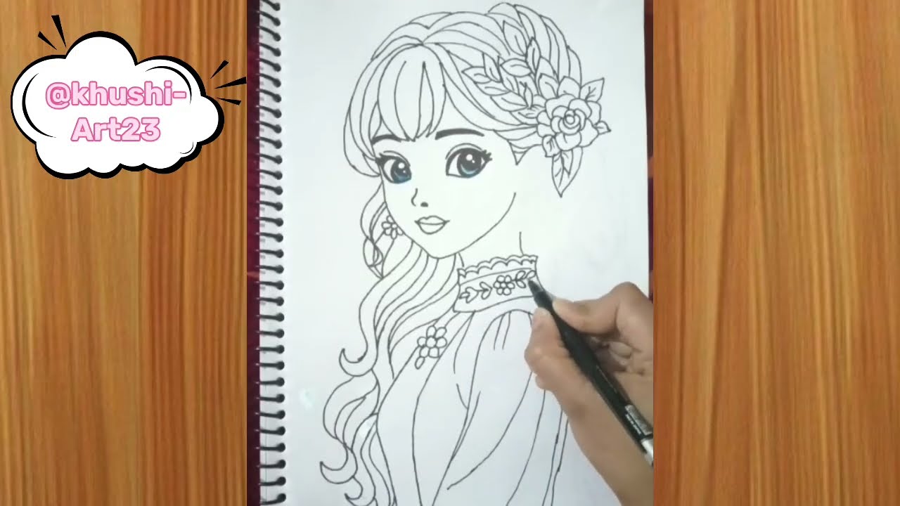 How to Draw a Beautiful Girl Face | Easy Method