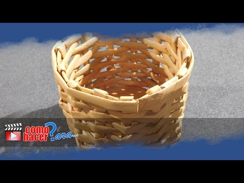 Como hacer CANASTOS de PAPEL RECICLADO (Diario o Revistas)