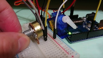使用可變電阻改變伺服馬達角度的示範影片