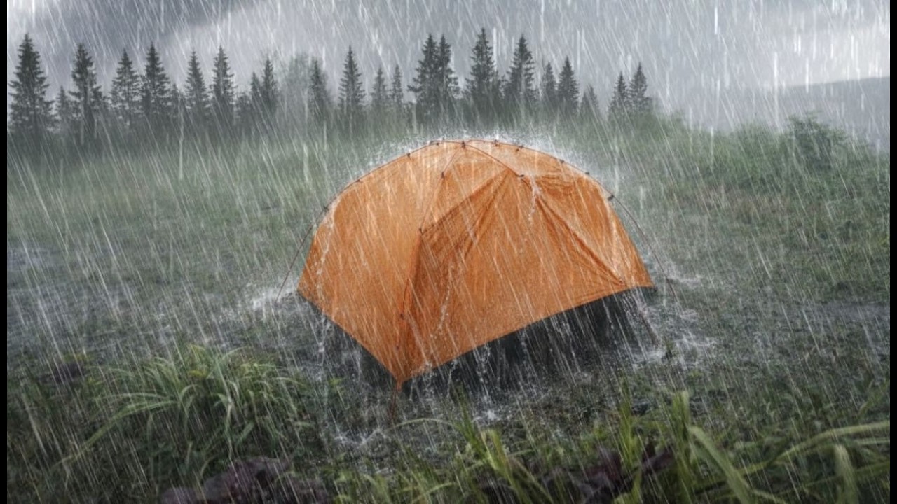 Кемпинг под проливным дождем ⛈️Самый сильный ливень, который я когда-либо переживал‼️Расслабляющий к