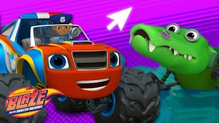 Blaze Police Officer Monster Machine w/ AJ | Science Games for Kids | Blaze and the Monster Machines
