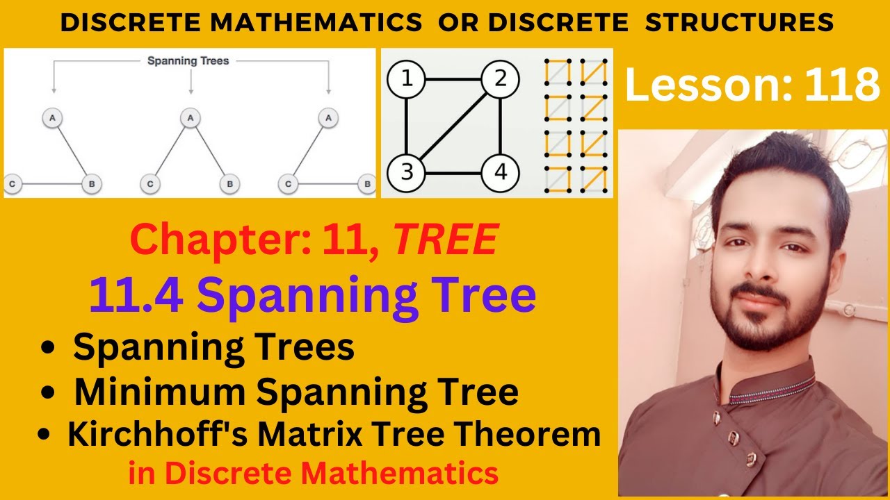 Lesson 118: Spanning Trees | Kirchhoff's Matrix Tree Theorem | Minimum ...