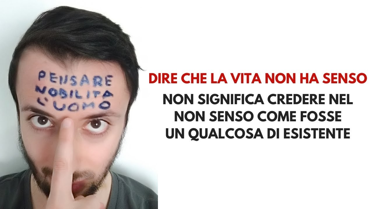 DIre che la vita non ha senso non vuol dire CREDERE nel non senso. YouTube DIre che la vita non ha senso non vuol dire CREDERE nel non senso. YouTube