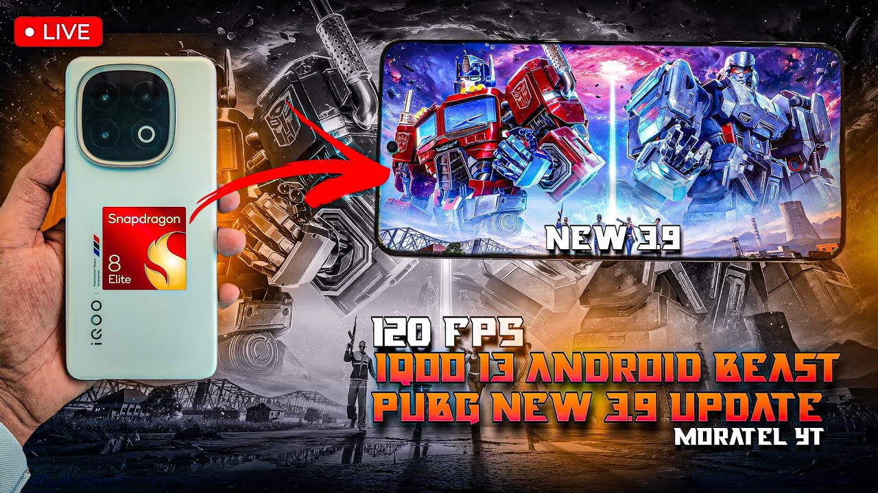 🔴NEW 3.9 UPDATE BGMI/PUBG IQOO 13 INDIA FASTEST PHONE LIVE TEST 120 ...