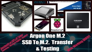 Argon one M.2 - ssd to m.2 transfer and testing with working wifi