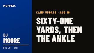 DJ Moore Camp Update — August 16: Sixty-One Yards, Then the Ankle