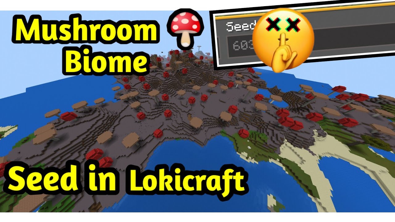 Mushroom 🍄 Biome seed in Lokicraft। Mushroom Biome in Lokicraft। TechPMGamerz।