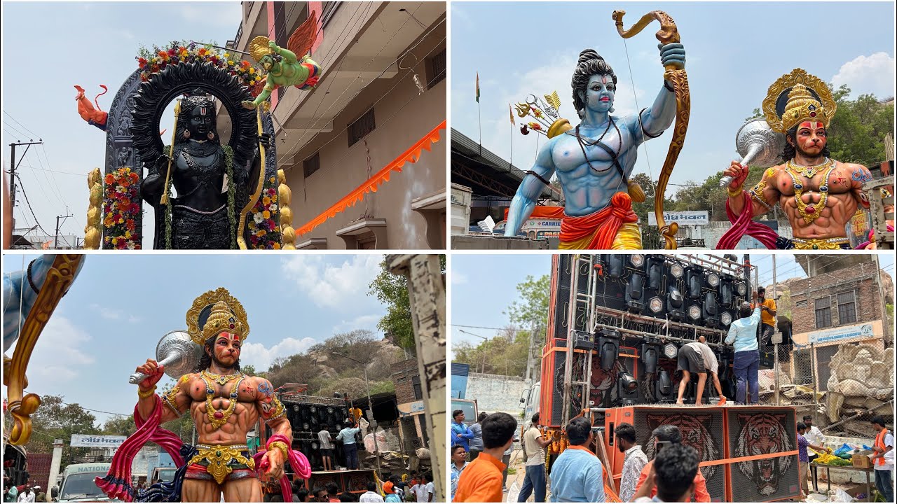 Tiger raja singh Ram Navami shobhayatra 2024 | grand setup for Ramnavami shobhayatra