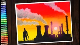 How To Draw Environment Pollution Poster - Step By Step