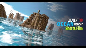 3D OCEAN & MOUNTAIN render inside Element 3D II Teaser II After effect