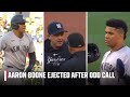 Aaron boone ejected  juan soto called for interference at second boone gets mad   espn mlb