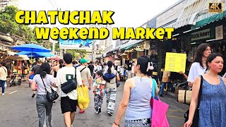 Chatuchak Weekend Market: Weekend Atmosphere, Food and Refreshment | Bangkok, Thailand | 4K