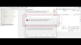 Can't connect to any URI https://github.com eclipse push error while login