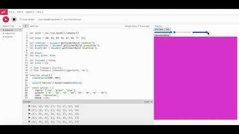 Color Melody Generator w/ ML5.js Neural Network