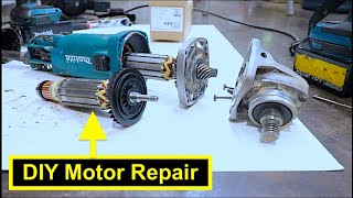 Makita 9557NB Angle Grinder Armature Replacement | Burnt Motor Repair