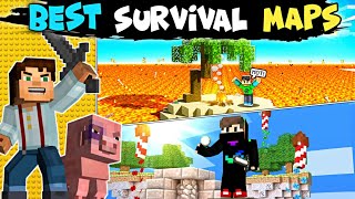 Top 5 minecraft survival maps download pe || Best Minecraft survival maps || minecraft survival mcpe screenshot 1