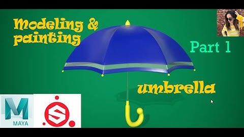 Modeling, stylized umbrella in Autodesk Maya & Substance Painter. 1/2