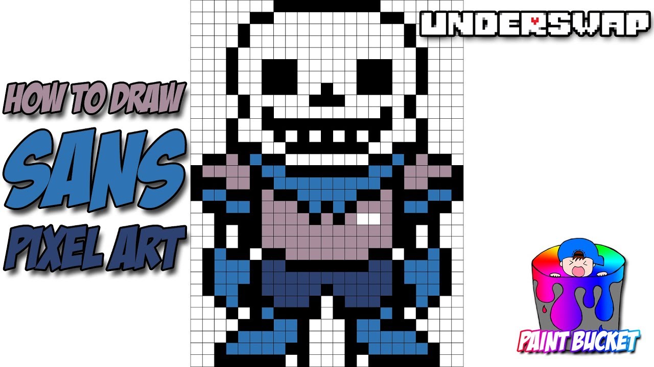 How to draw Sans from 'Undertale' - Speed drawing pixel art