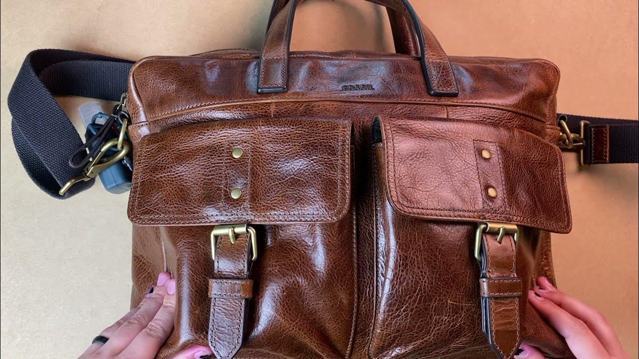 Fossil Buckner Brief Review + What's In My Bag YouTube
