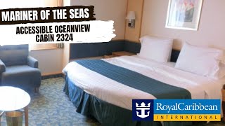 TOUR of ACCESSIBLE Oceanview Cabin 2324 on Royal Caribbean - MARINER OF THE SEAS