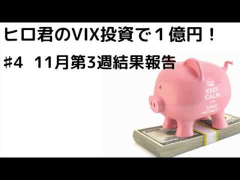 ヒロ君のVIX投資で1億円！♯4 11月第3週結果報告