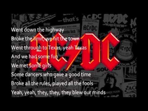 Thunder lyrics acdc