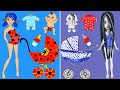 Paper Dolls Mother and Daughter Zombie Sadaco & Ladybag Baby Dress up Handmade Newborn Papercrafts