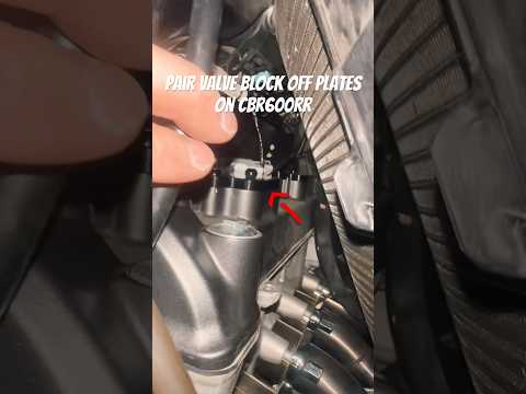 Installing pair valve block off plates on my CBR600rr ‘25
