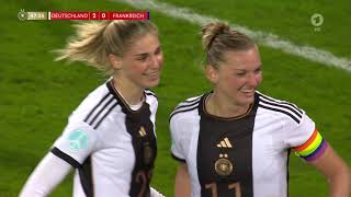 Frauenfussball Deutschland Frankreich 07 10 22 2  Halbzeit ts
