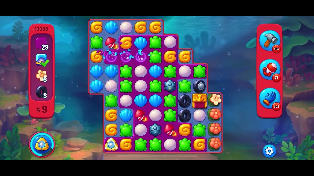 Fishdom Hard level 13395 no boosters フィッシュダム ハード - YouTube
