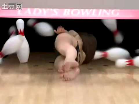 Funny Bowling by a Japanese Bikini Girl
