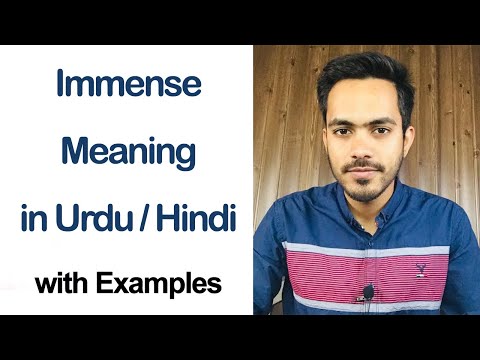 Immense Meaning in Urdu/Hindi | English Vocabulary