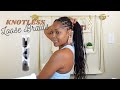 Knotless Braids Install & Initial Review + Human Hair Loose ends I Indique Pure Bulk Hair