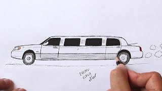 Как нарисовать Машину Лимузин легко Как нарисовать Машину Лимузин легко
