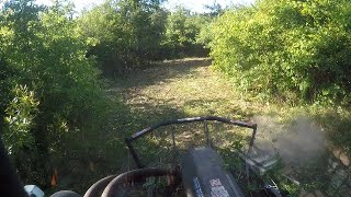 Blue Diamond Extreme Duty Brush Cutter cutting in trails for a land owner (Kubota SVL 752)