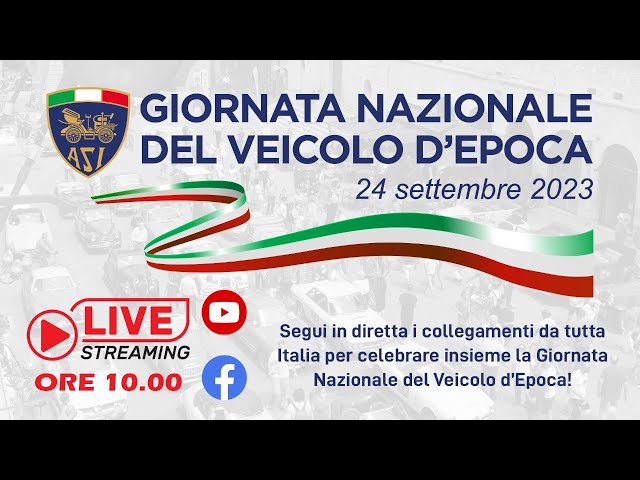 GIORNATA NAZIONALE DEL VEICOLO D'EPOCA 2023 - DIRETTA STREAMING