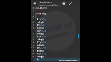 Drop-Down LED Effect Program in Embedded C Programming language