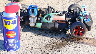 Nitro RC Car Engine Running on WD40