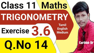 11th maths exercise 3.6 14th sum | Sum 14 | maths | class 11 maths | class 11 trigonometry tn maths