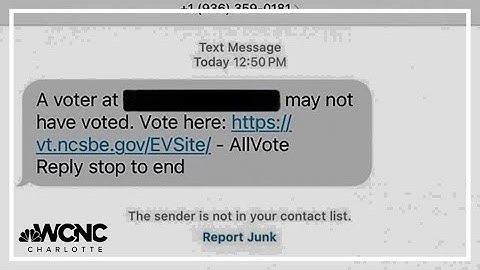 Mass text message causing confusion for North Carolina voters