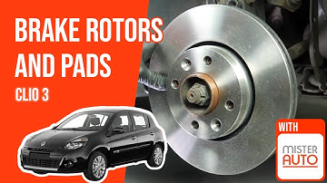 How to replace the front brake discs and pads Clio mk3 🚗