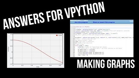 Answers for VPython - Round 1, Ep 3   Making Graphs