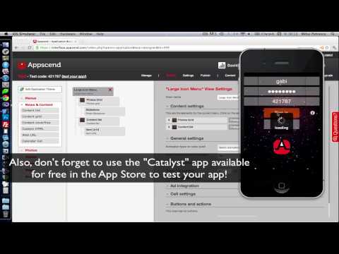 Appscend Tutorial - Using the Large Icon Menu Module