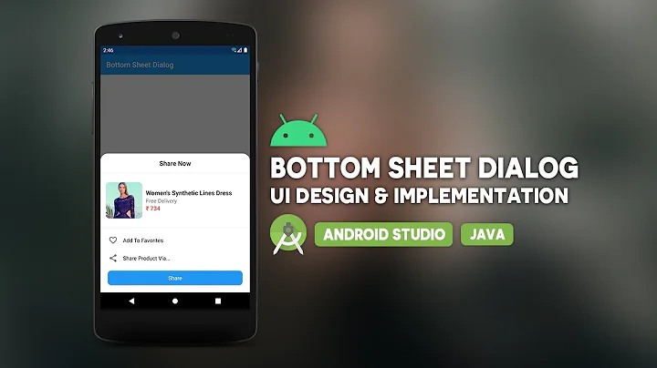 Android Bottom Sheet Dialog | Android Studio | Java