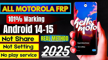 🔓 How To Bypass Google Lock On Motorola 2025 | 👉 Android 14/15 | 🔥 Moto FRP Bypass | 🚫 No PC