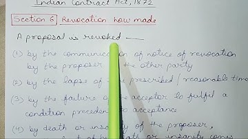 SECTION 6 OF INDIAN CONTRACT ACT 1872 || REVOCATION HOW MADE || LAW EXPLORER
