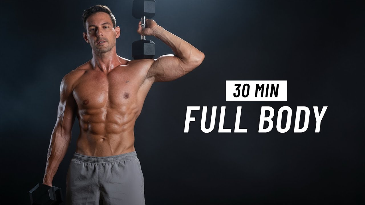 30 Min Full Body Dumbbell Workout – Tone & Strengthen at Home - YouTube